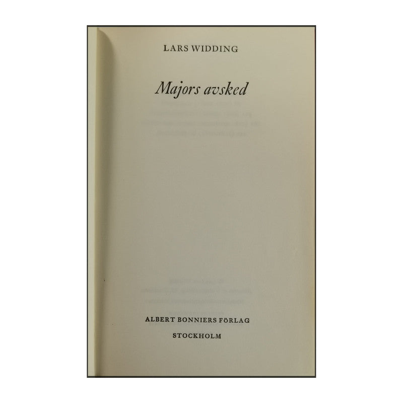 Lars Widding: Majors Avsked