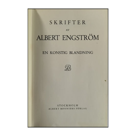 Albert Engström: Skrifter: En Konstig Blandning