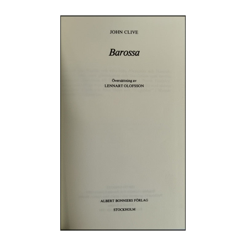 John Clive: Barossa