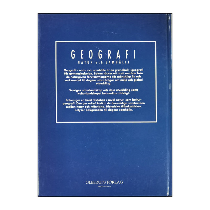 Geografi: Natur Och Samhälle