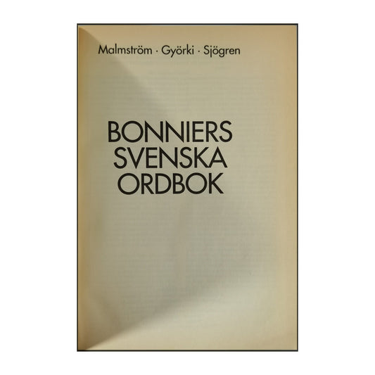 Bonniers Svenska Ordbok
