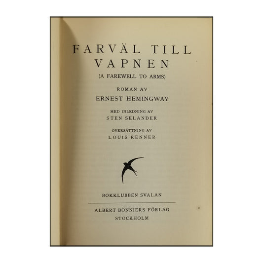 Ernest Hemingway: Farväl Till Vapnen