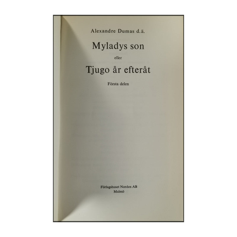 Alexandre Dumas: Myladys Son Eller Tjugo År Efteråt 1
