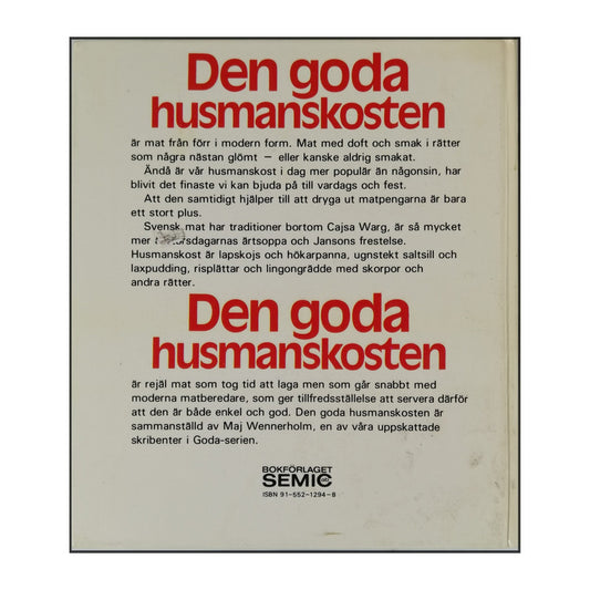 Maj Wennerholm: Den Goda Husmanskosten