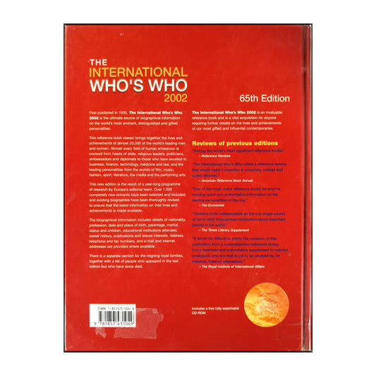 The International Who'S Who 2002