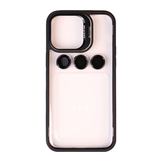 Frame & Lens Protector & Kickstand (Black Transparent)