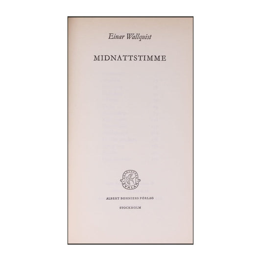 Einar Wallquist: Midnattstimme