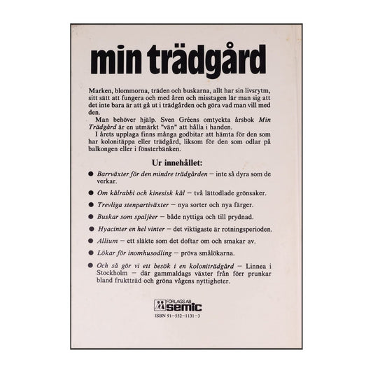 Sven Gréen: Min Trädgård 1982