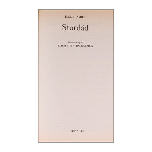 Joseph Amiel: Stordåd