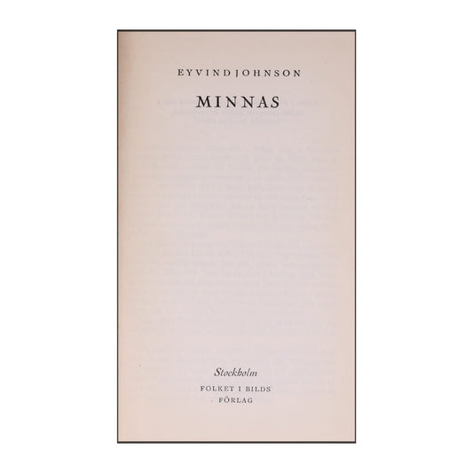 Eyvind Johnson: Minnas
