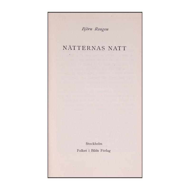 Bjørn Rongen: Nätternas Natt