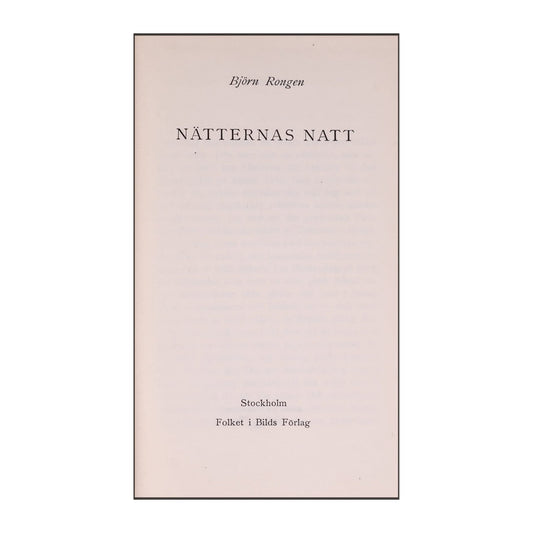 Bjørn Rongen: Nätternas Natt