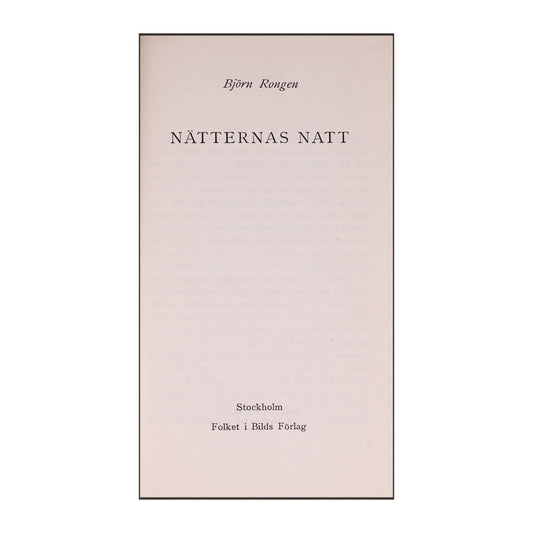 Björn Rongen: Nätternas Natt