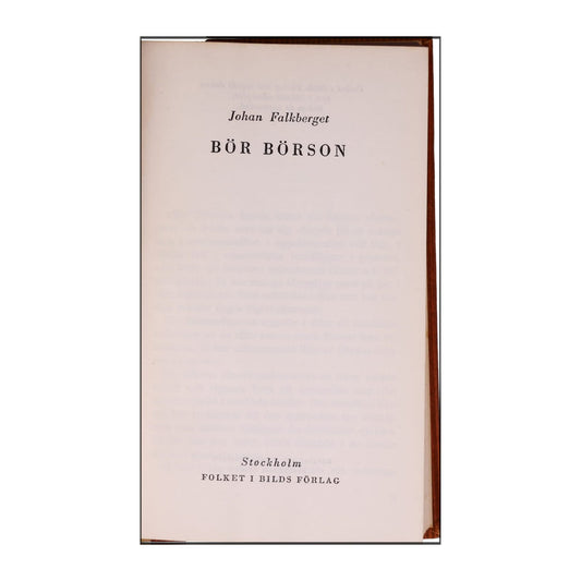 Johan Falkberget: Bör Börson