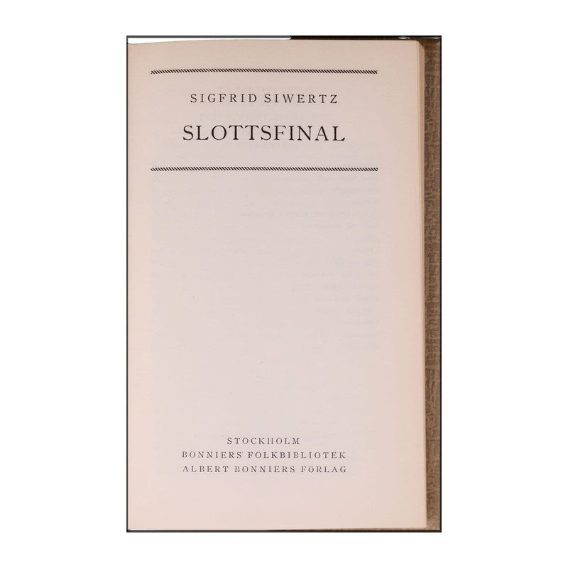 Sigfrid Siwertz: Slottsfinal