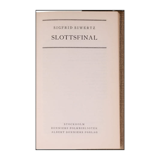 Sigfrid Siwertz: Slottsfinal