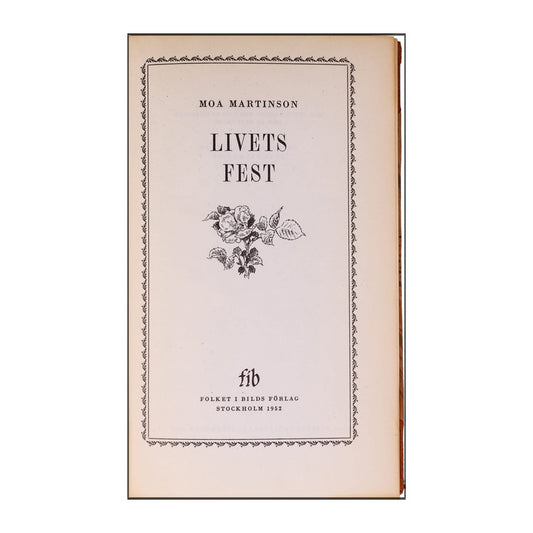 Moa Martinson: Livets Fest