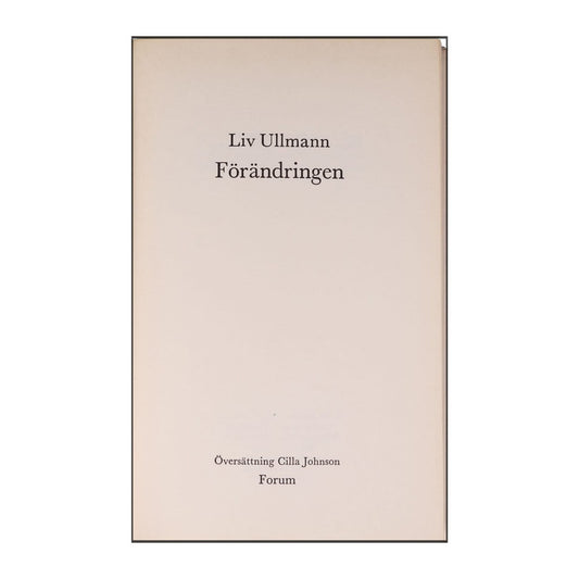 Liv Ullmann: Förändringen
