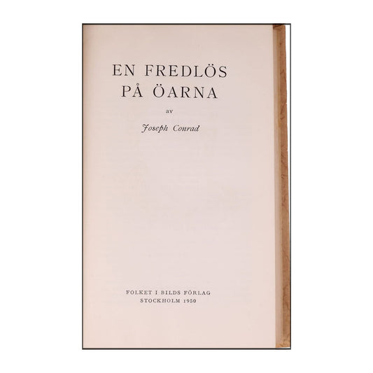 Joseph Conrad: En Fredlös På Öarna
