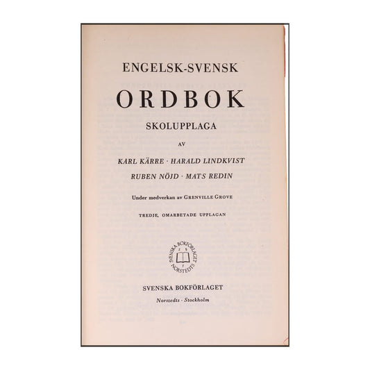 Engelsk-Svensk Ordbok