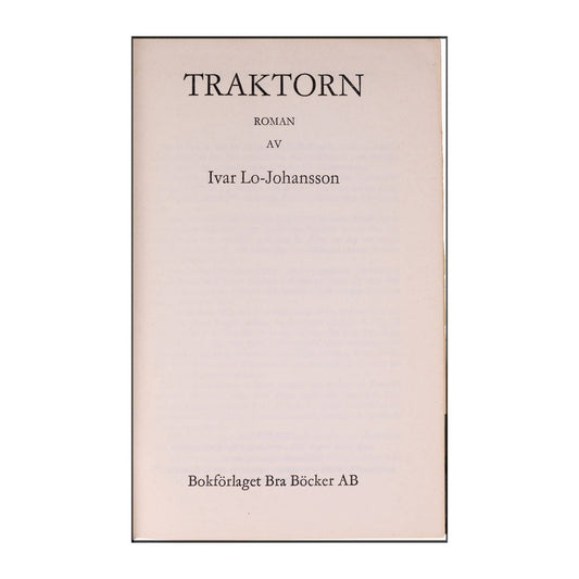 Ivar Lo-Johansson: Traktorn