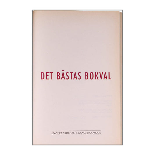 Det Bästas Bokval - (2001) - (9170303428)