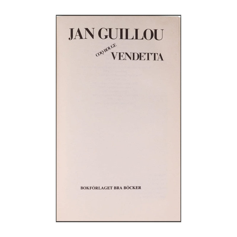 Jan Guillou: Vendetta