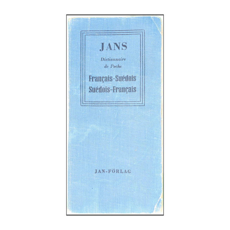 Jans Dictionnaire De Poche Français-Suédois Suédois-Français