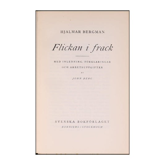Hjalmar Bergman: Flickan I Frack