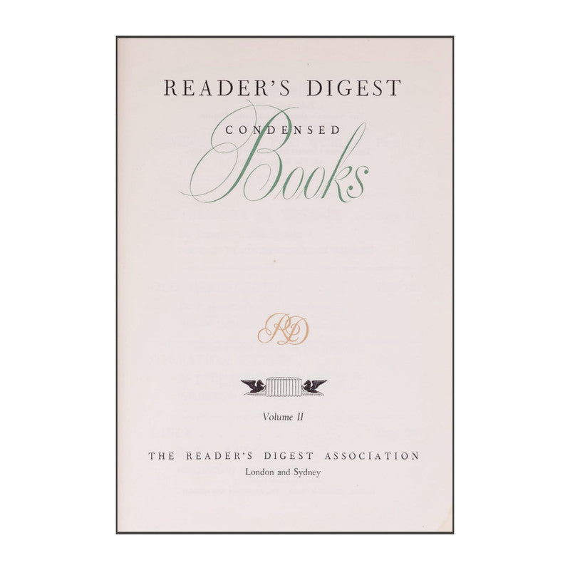 Reader'S Digest Condensed Books