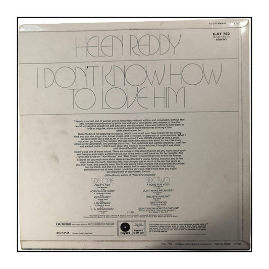 Helen Reddy: I Don'T Know How To Love Him