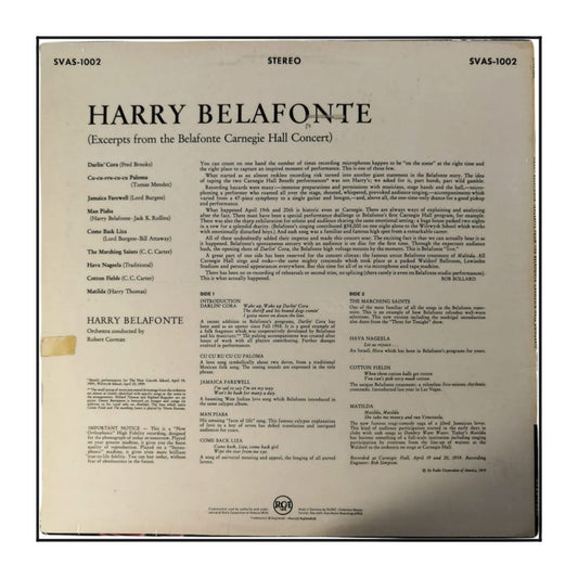 Harry Belafonte: Excerpts From The Belafonte Carnegie Hall Concert