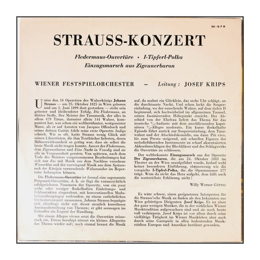 Johann Strauss Jr: Strauss-Konzert- Vinyl