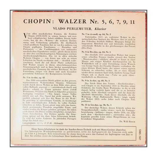 Vlado Perlemuter: Chopin Walzer