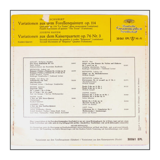 Franz Schubert: Variationen Aus Dem Forellenquintett Op. 114