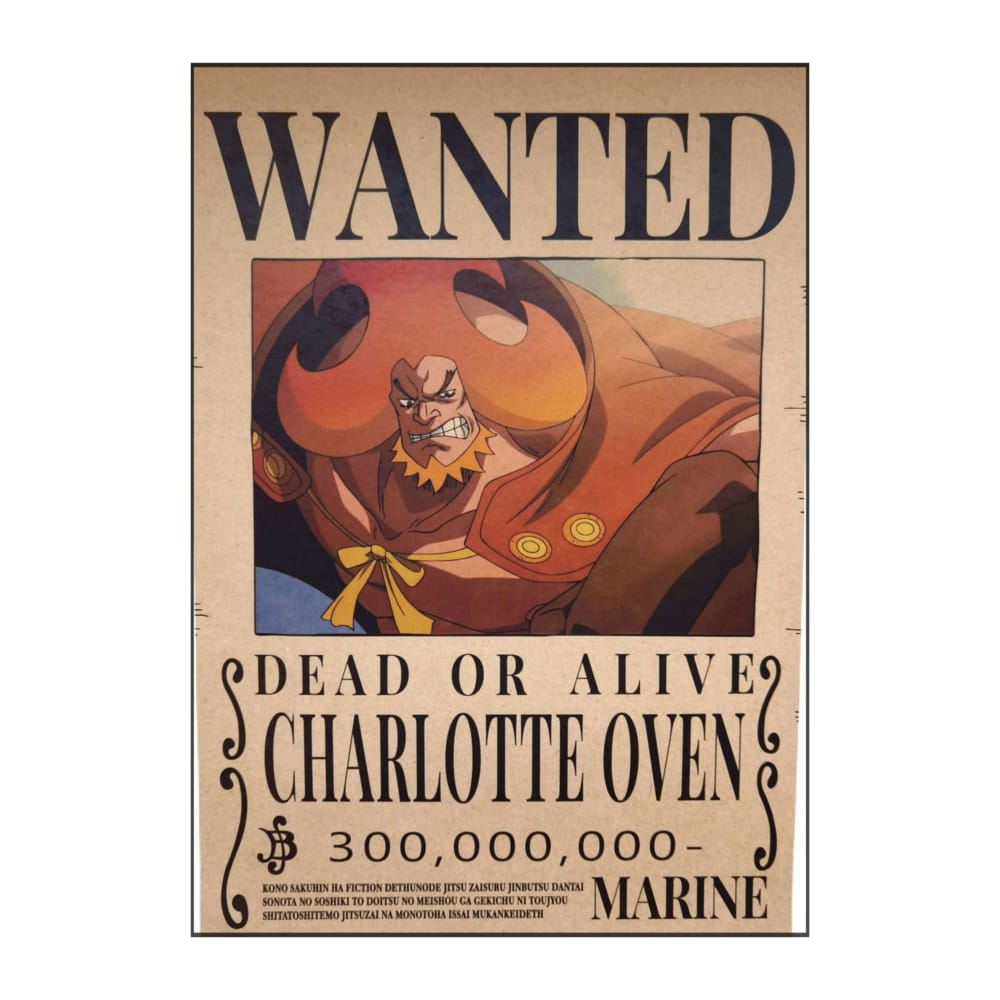 One Piece: Wanted Poster Charlotte Oven 300000000 (420Mm X 285Mm)