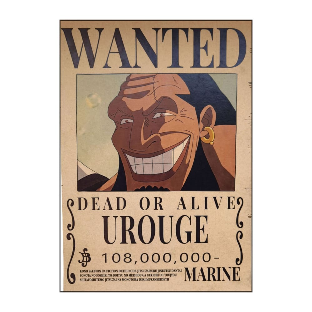 One Piece: Wanted Poster Urouge 108000000 (420Mm X 285Mm)