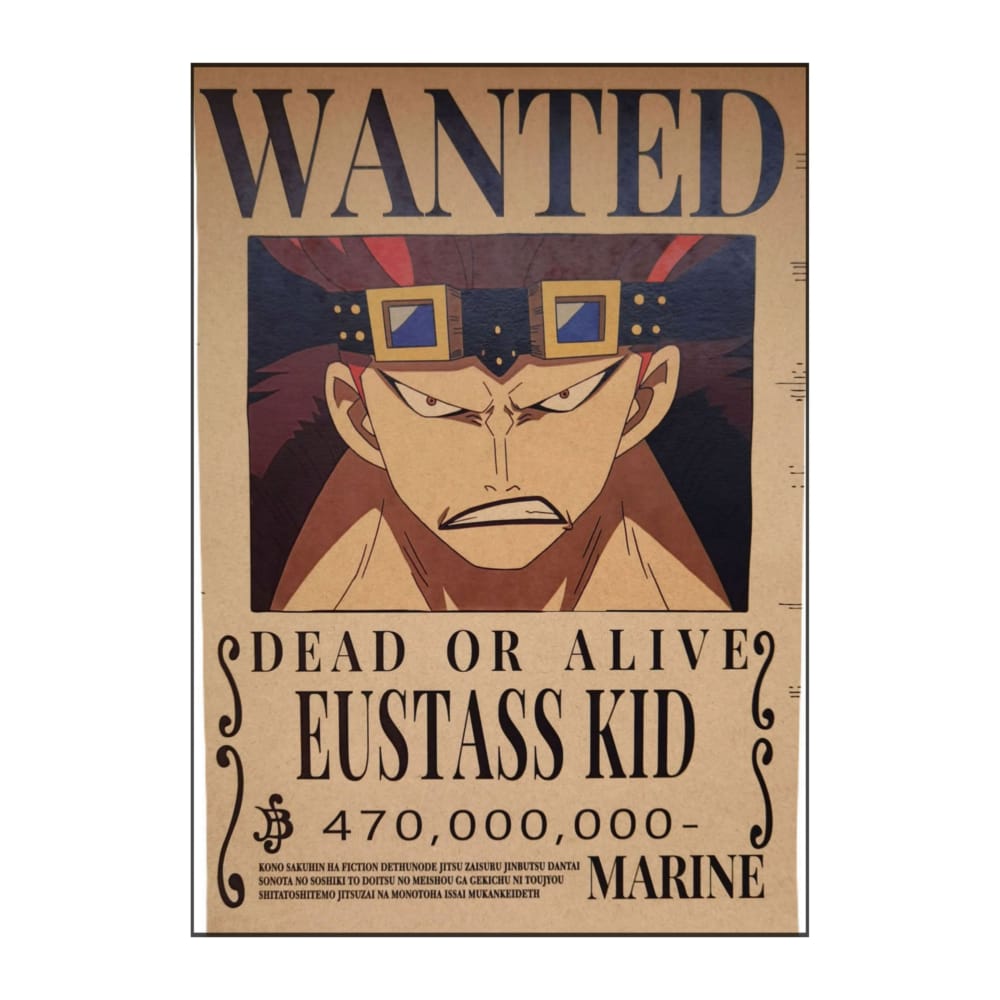 One Piece: Wanted Poster Eustass Kid 470000000 (420Mm X 285Mm)
