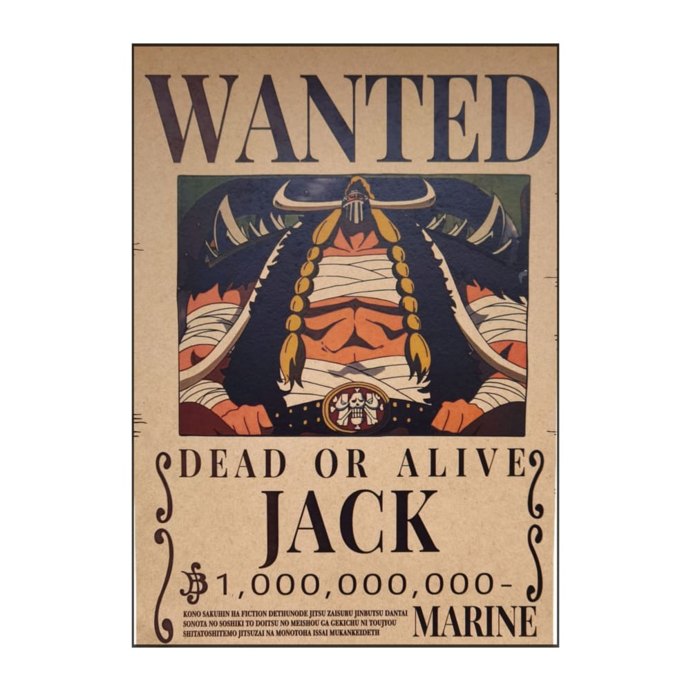 One Piece: Wanted Poster Jack 1000000000 (420Mm X 285Mm)