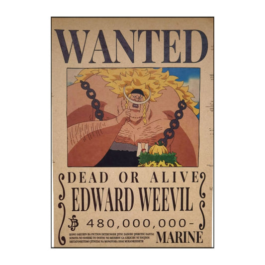 One Piece: Wanted Poster Edward Weevil 480000000 (420Mm X 285Mm)