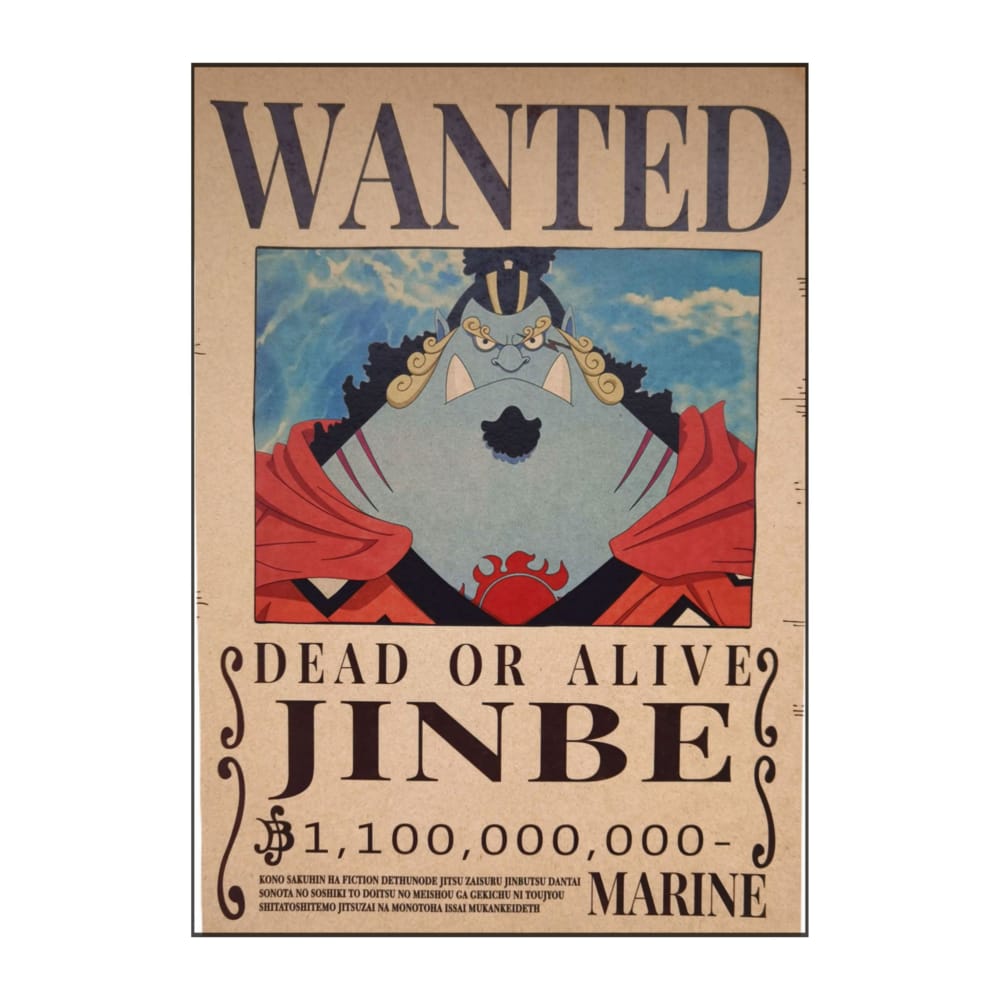 One Piece: Wanted Poster Jinbe 1100000000 (420Mm X 285Mm)