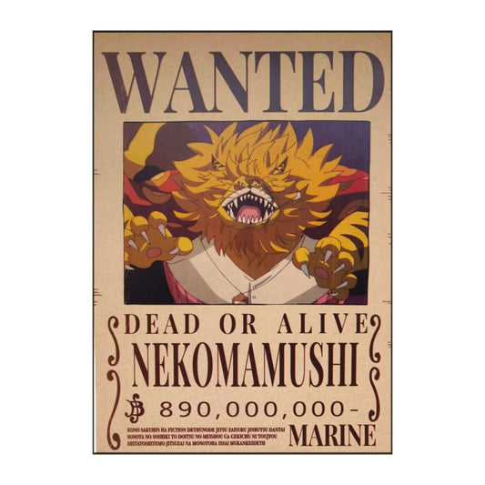 One Piece: Wanted Poster Nekomamushi 890000000 (420Mm X 285Mm)