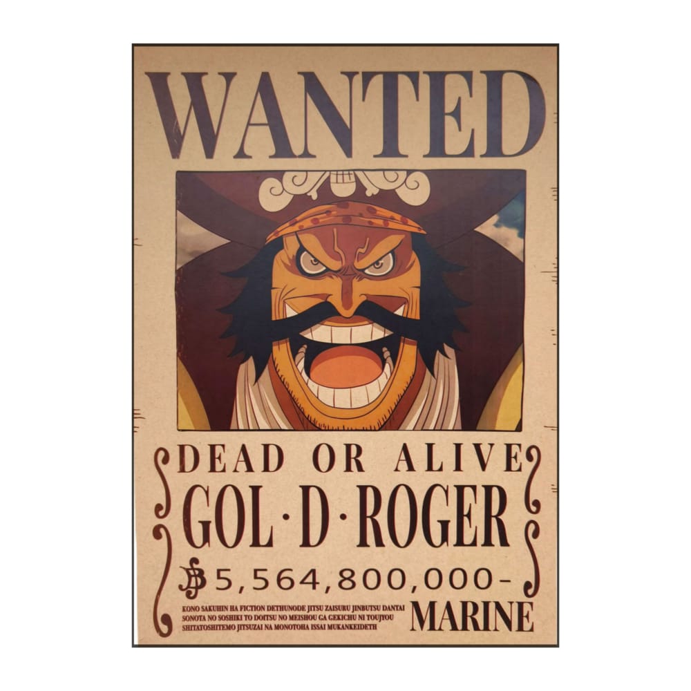 One Piece: Wanted Poster Gol D. Roger 5564800000 (420Mm X 285Mm)
