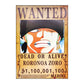 One Piece: Wanted Poster Roronoa Zoro 1100001100 (420Mm X 285Mm)