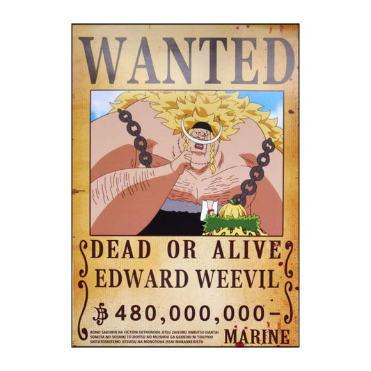 One Piece: Wanted Poster Edward Weevil 480000000 (Art2) (420Mm X 285Mm)