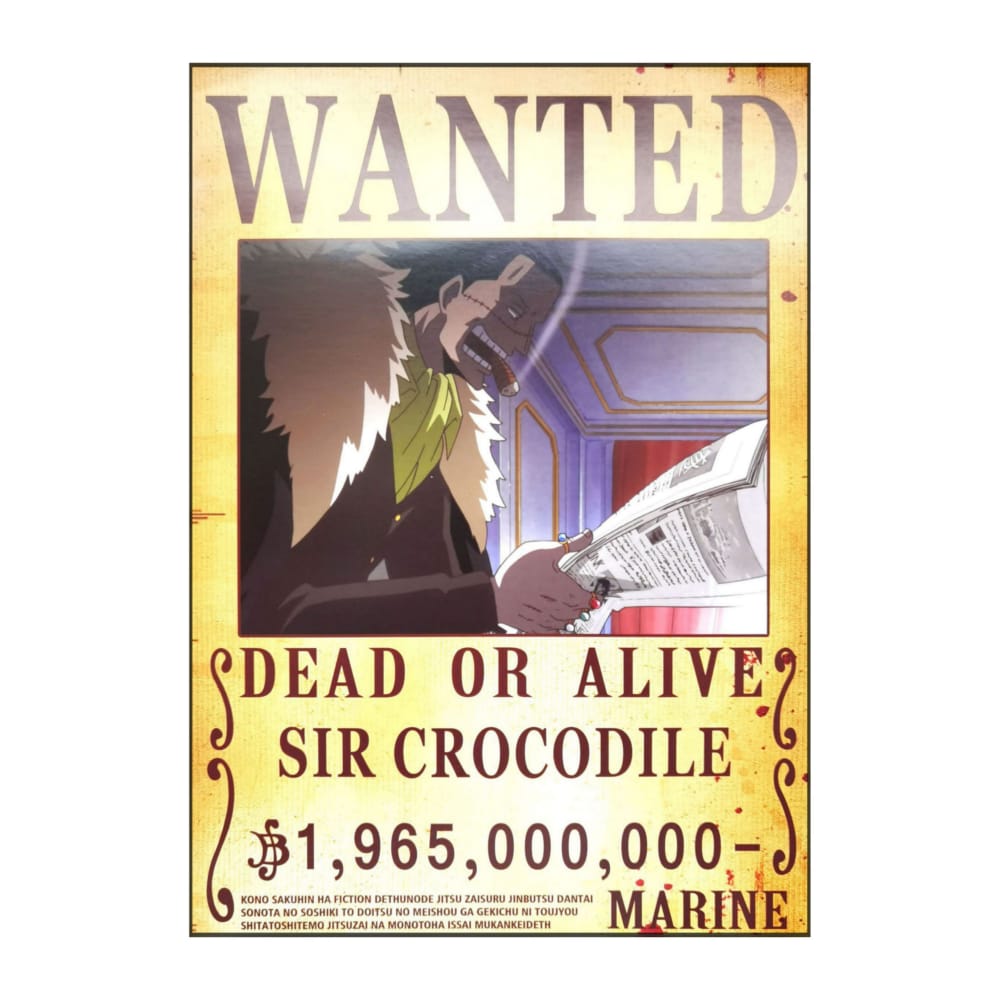 One Piece: Wanted Poster Sir Crocodile 1965000000 (Art2) (420Mm X 285Mm)