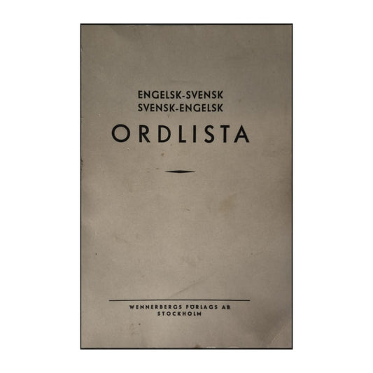 Engelsk-Svensk Svensk-Engelsk Ordlista