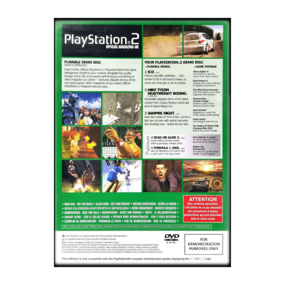 PlayStation 2 Official Magazine Uk 2002/04 Demo Disc 19