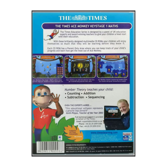 The Times Ace Monkey Keystage 1 Math: Maths Number Theory