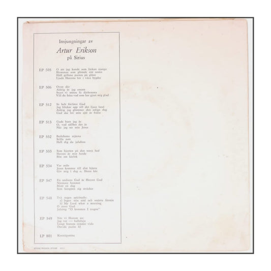 Artur Erikson: När Vi Honom Ser